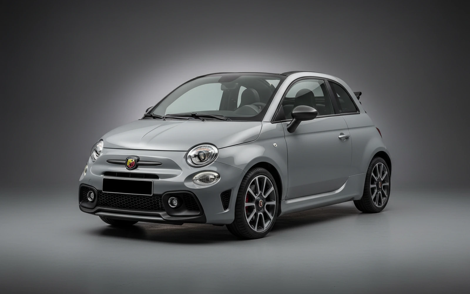 Abarth 595 Competizione Gris 2021 for rent in Miami — exterior front view