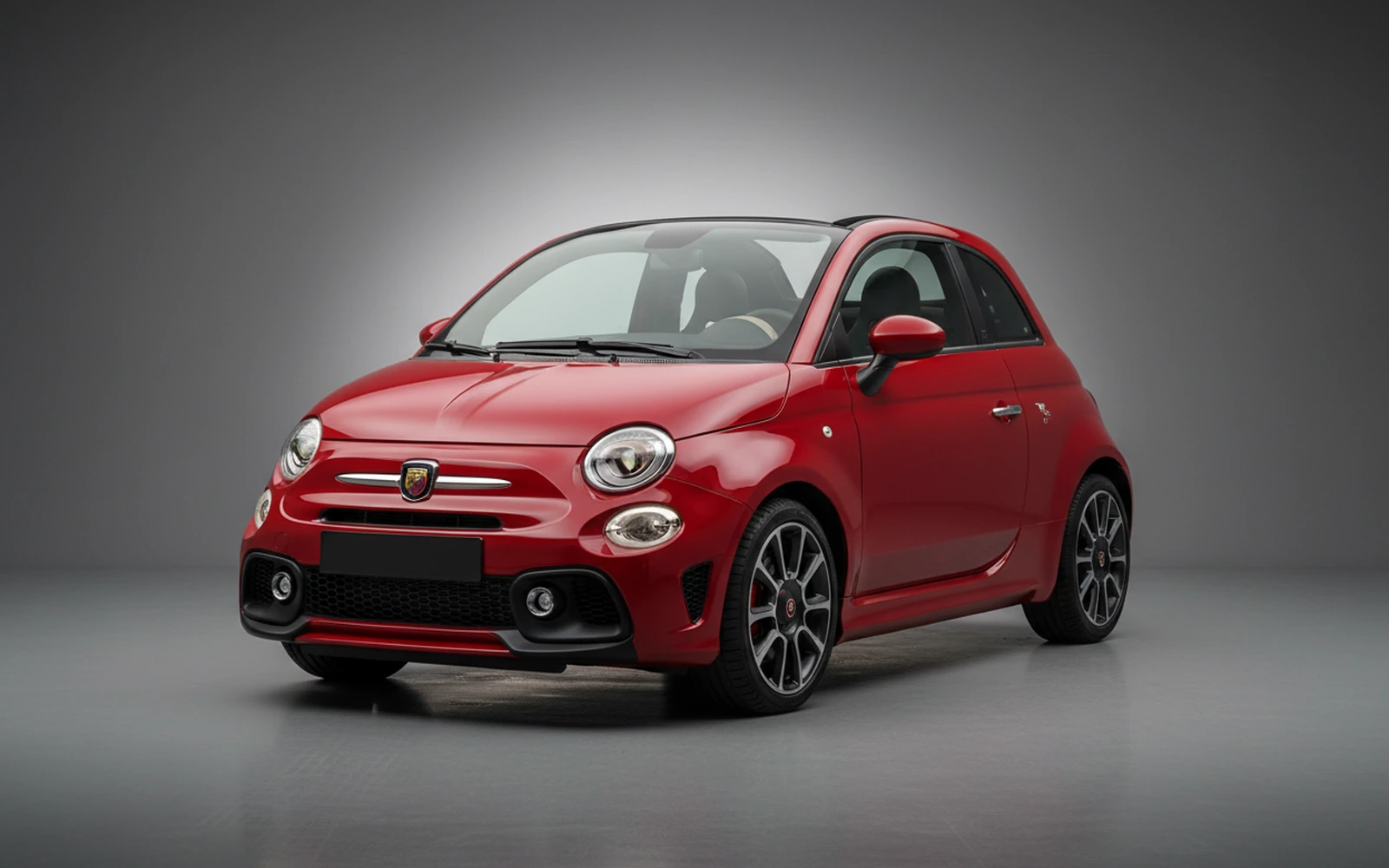 Abarth 695 Turismo Rojo 2023 for rent in Miami — exterior front view