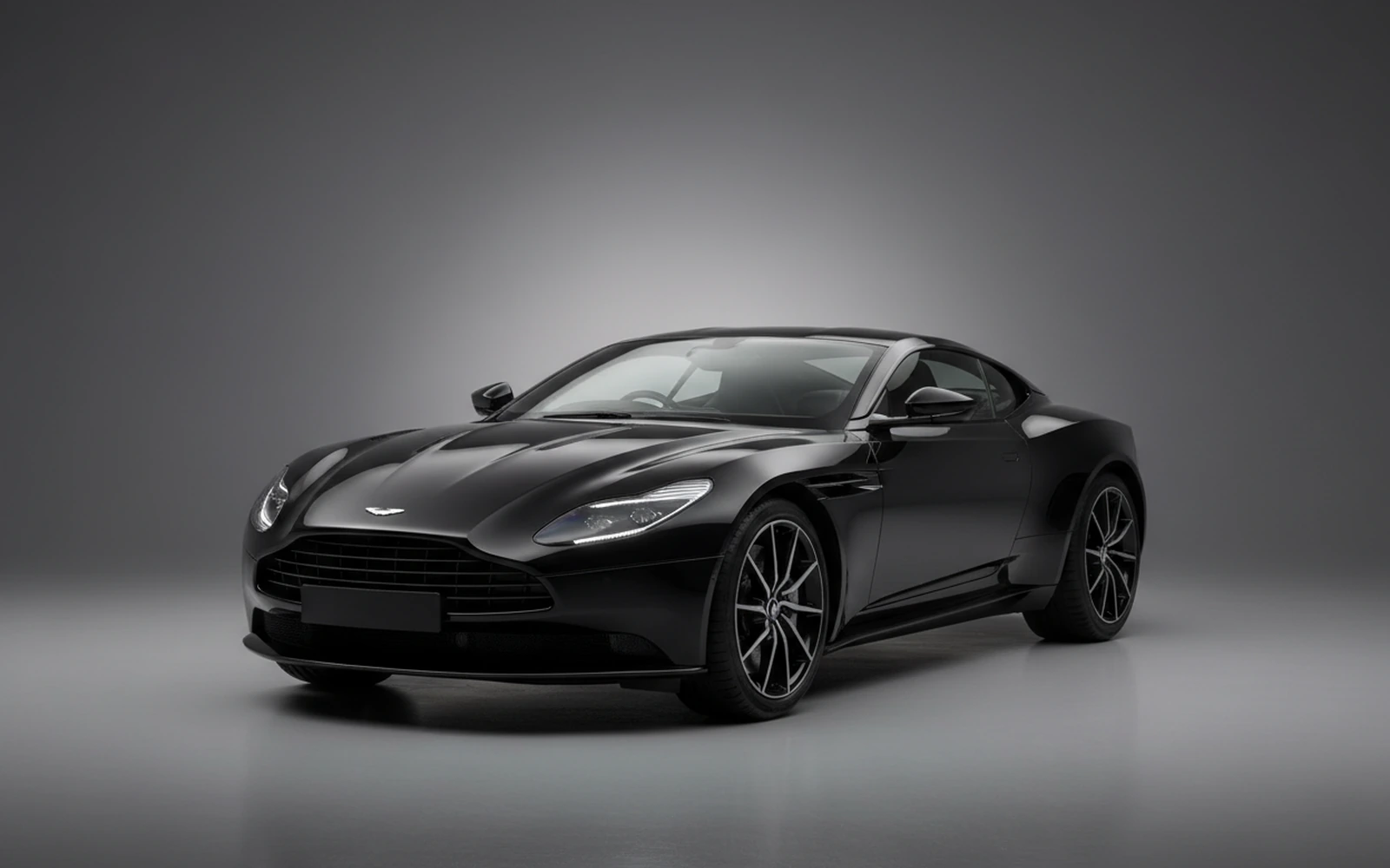 Aston Martin DB11 Black 2019 for rent in Miami — exterior front view