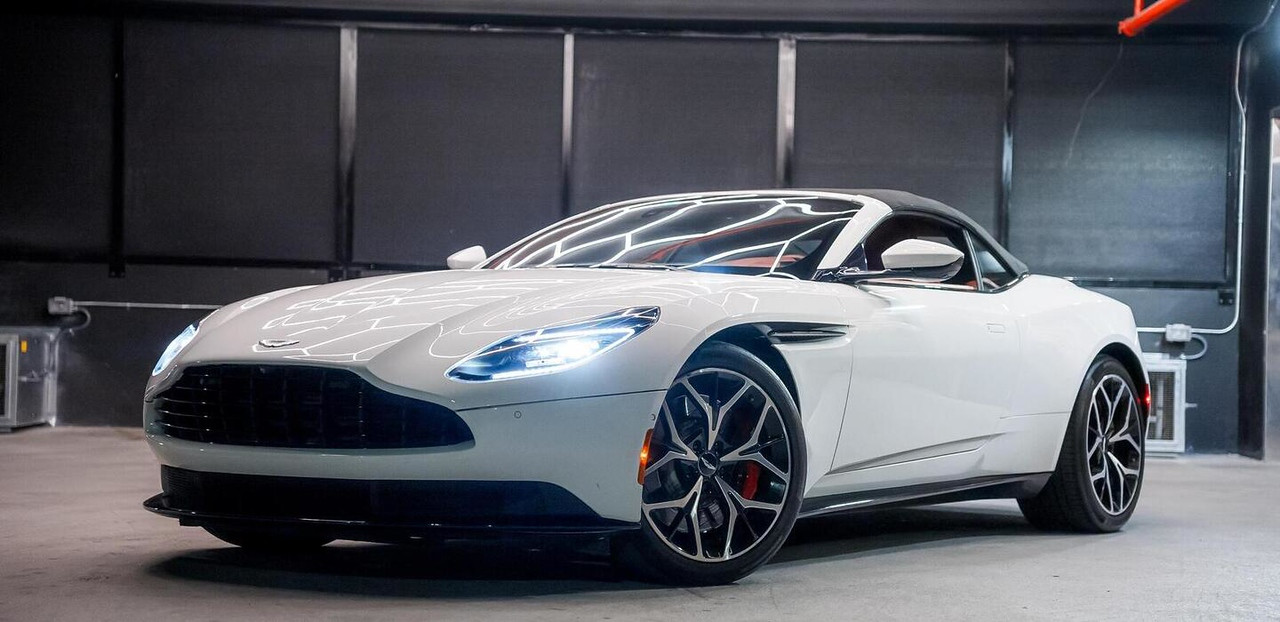 Aston Martin Db11 Silver 2019 for rent in Miami — exterior photo