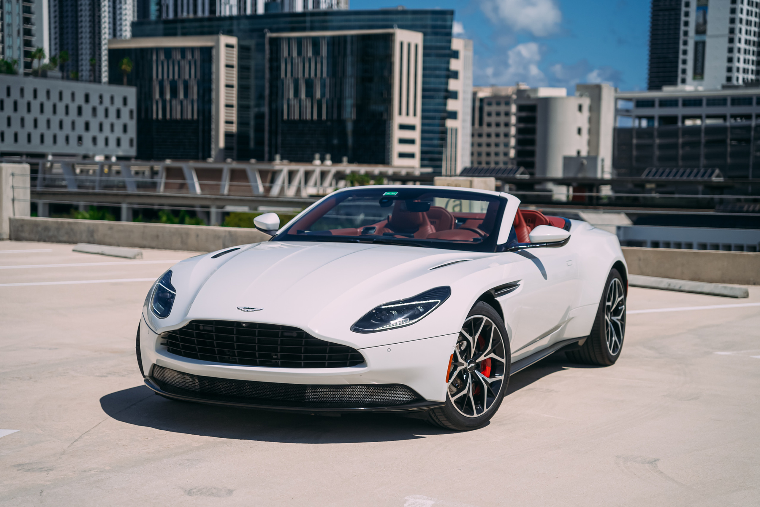 Aston Martin DB11 Silver 2019 — exterior rear view