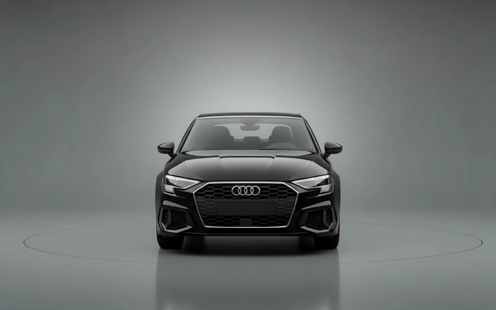 Audi A3 Black 2023 — exterior side view