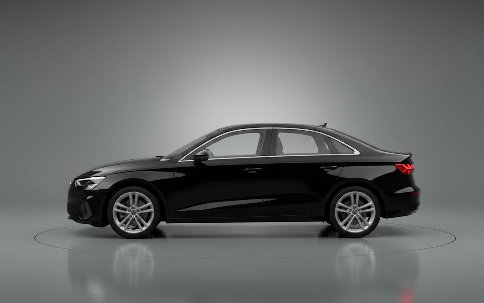 Audi A3 Black 2023 — exterior rear view