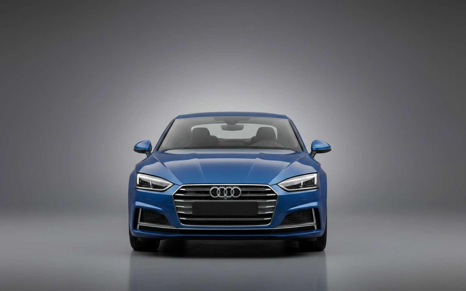 Audi A5 Blue 2018 — exterior side view