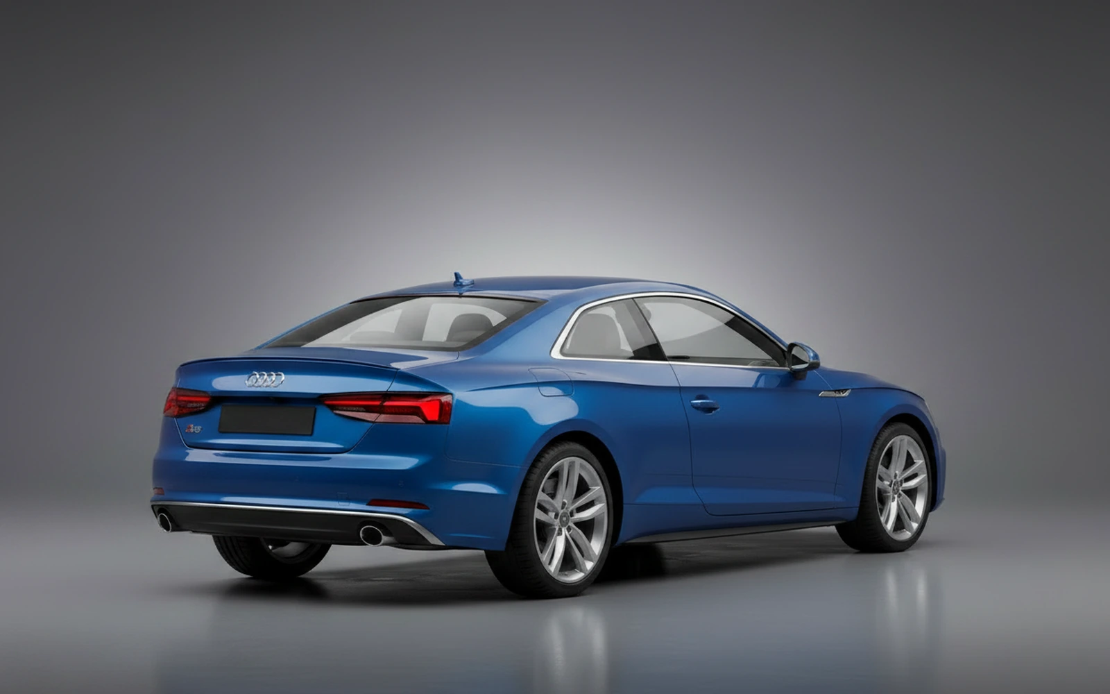 Audi A5 Blue 2018 — interior dashboard