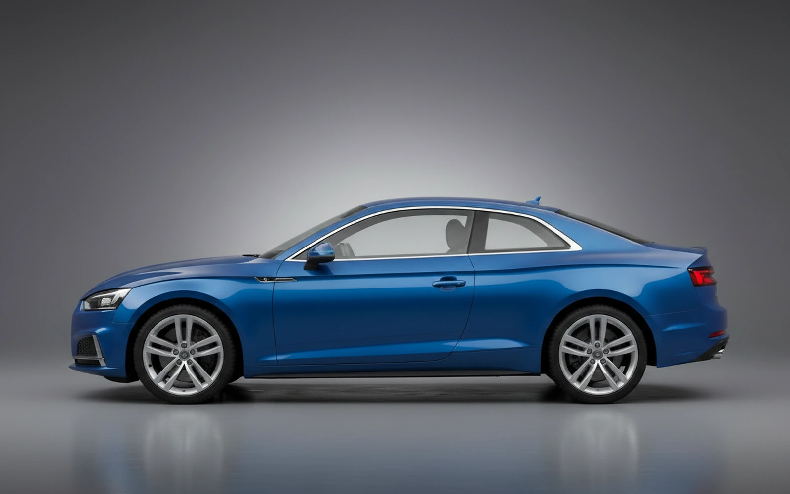Audi A5 Blue 2018 — exterior rear view
