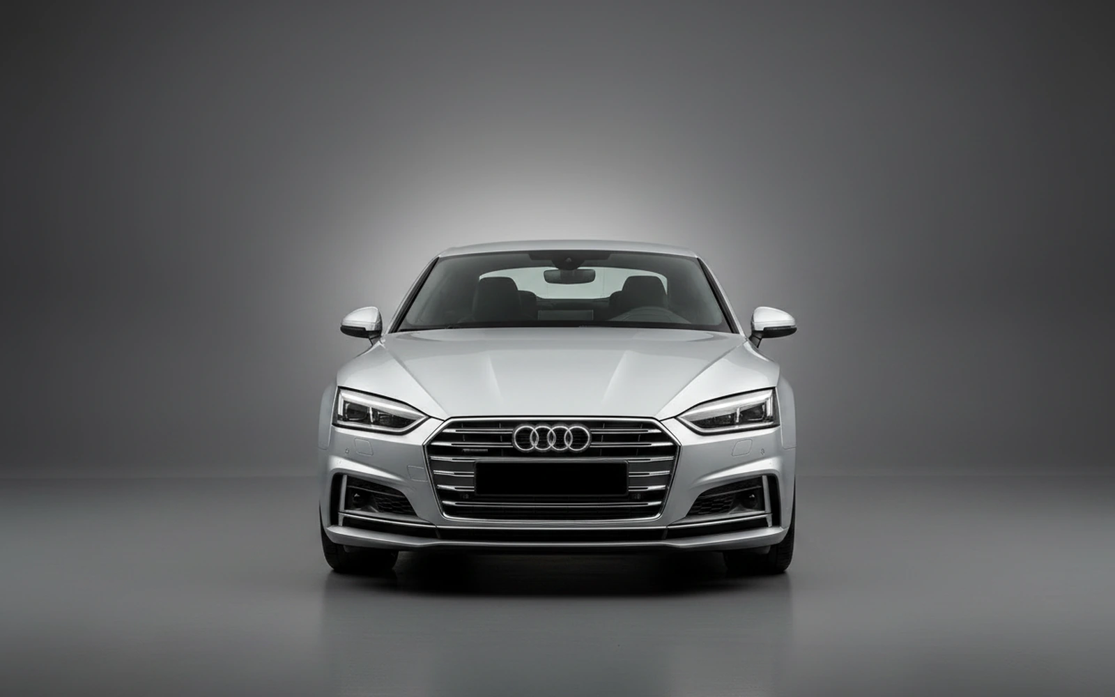 Audi A5 Silver 2018 — exterior side view