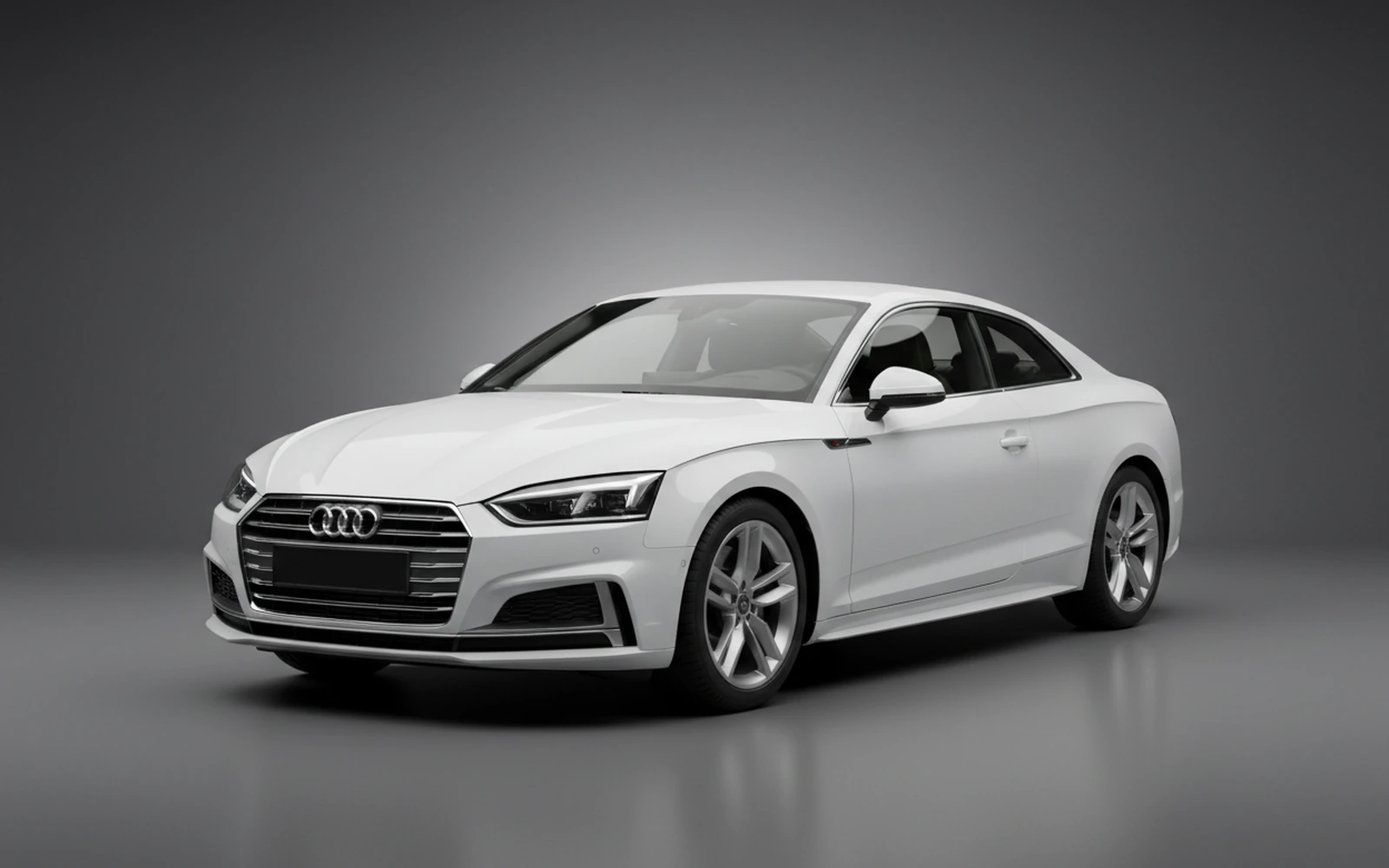 Audi A5 Blanco 2018 for rent in Miami — exterior front view