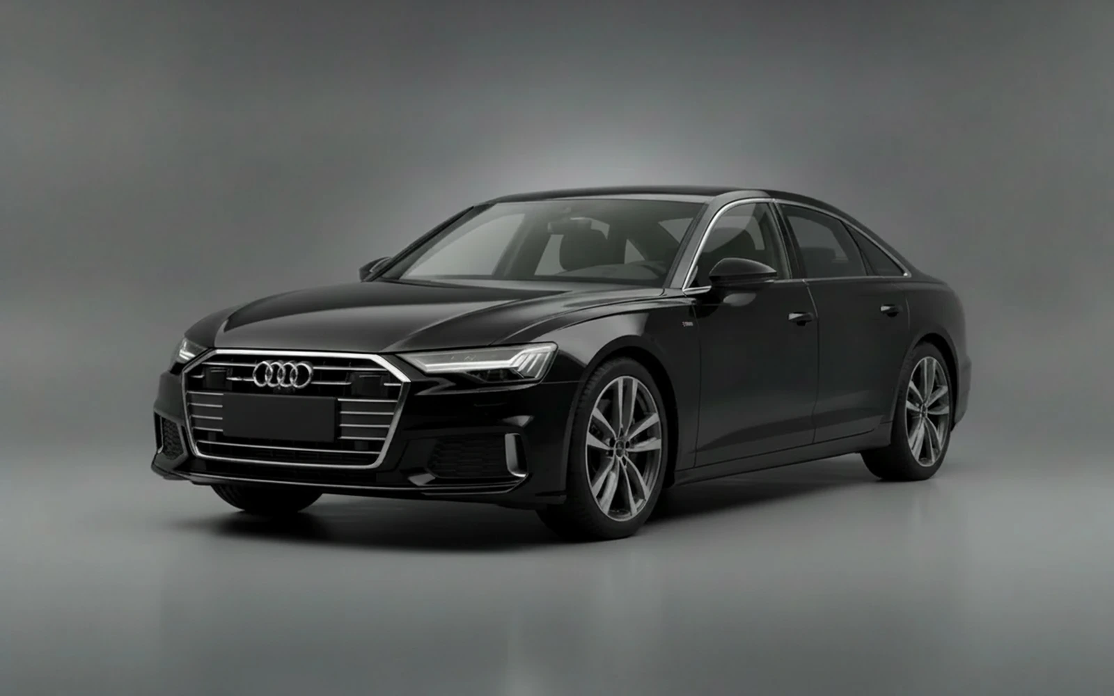 Audi A6 Black 2024 for rent in Miami — exterior photo