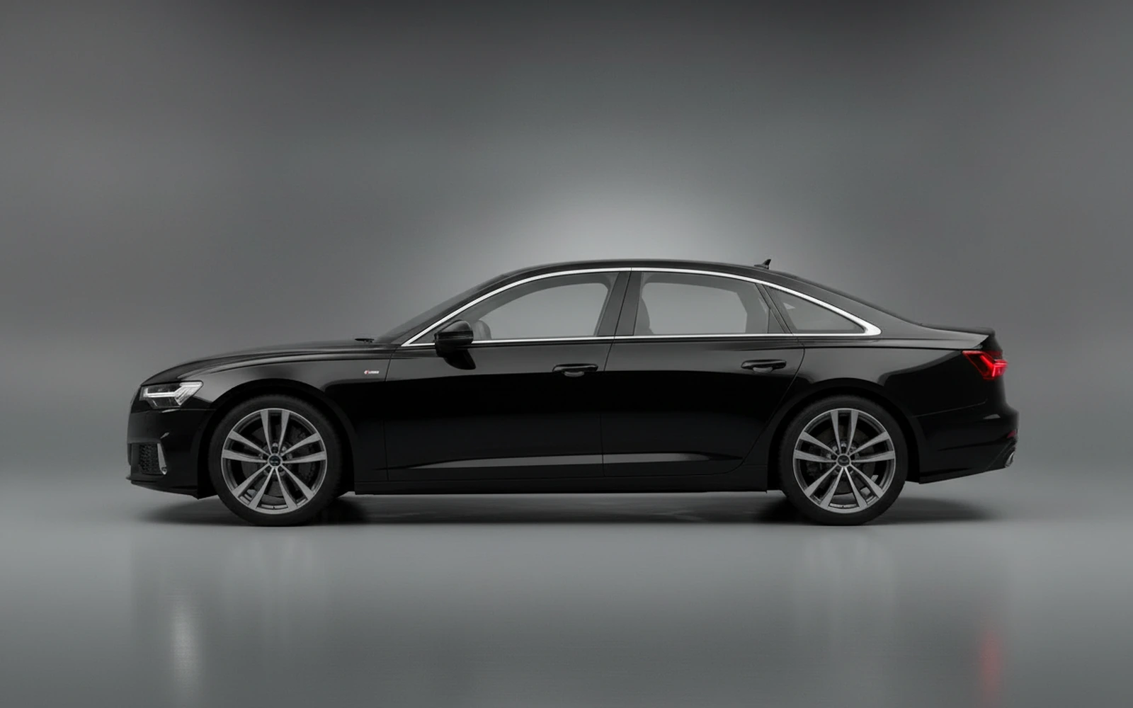 Audi A6 Black 2024 — exterior rear view