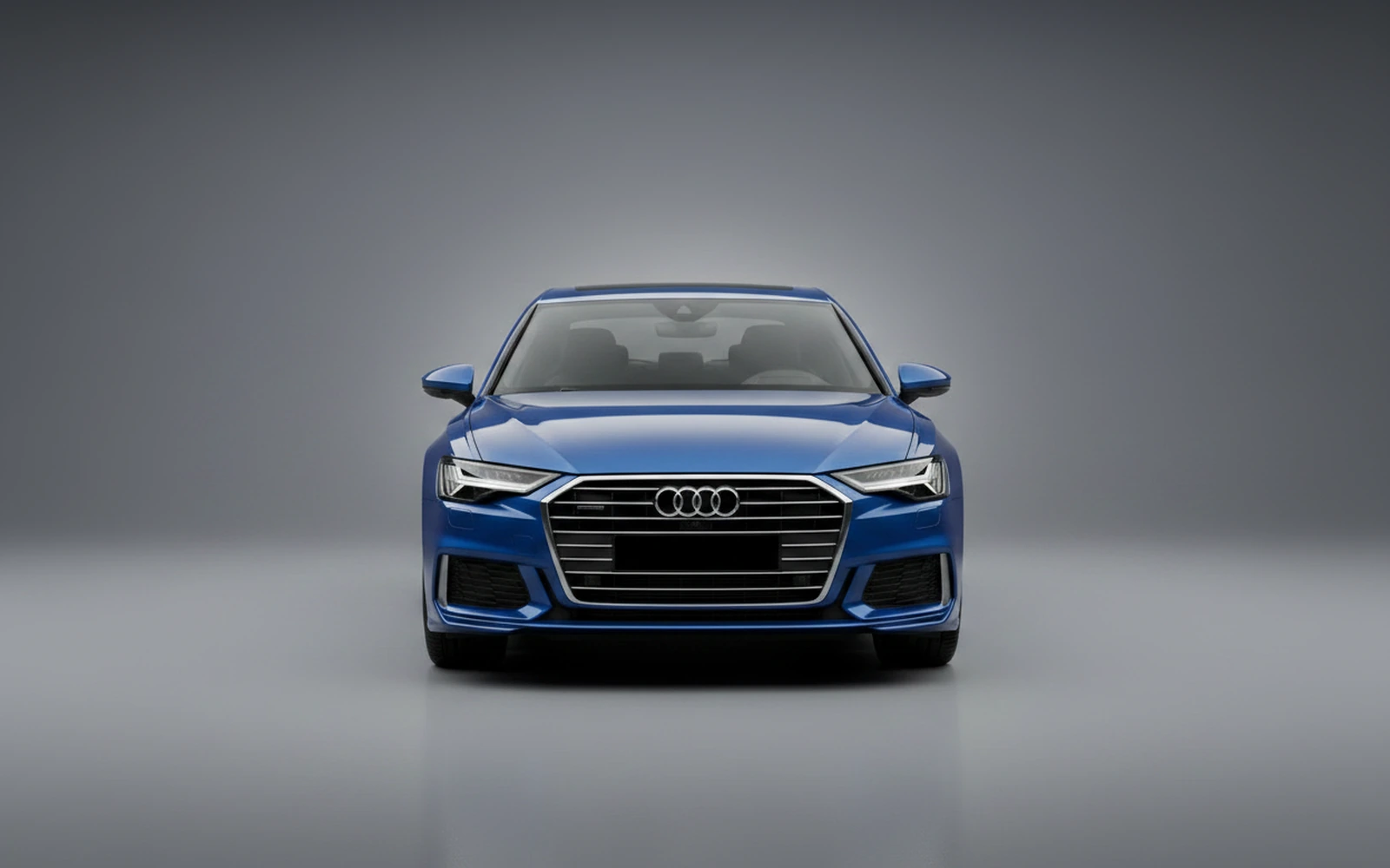 Audi A6 Blue 2024 — exterior side view