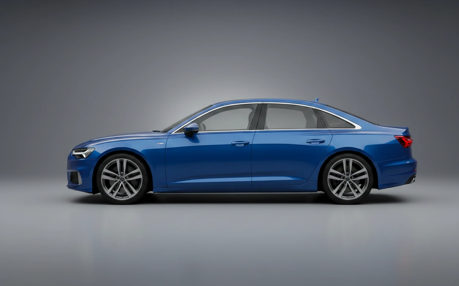 Audi A6 Blue 2024 — exterior rear view