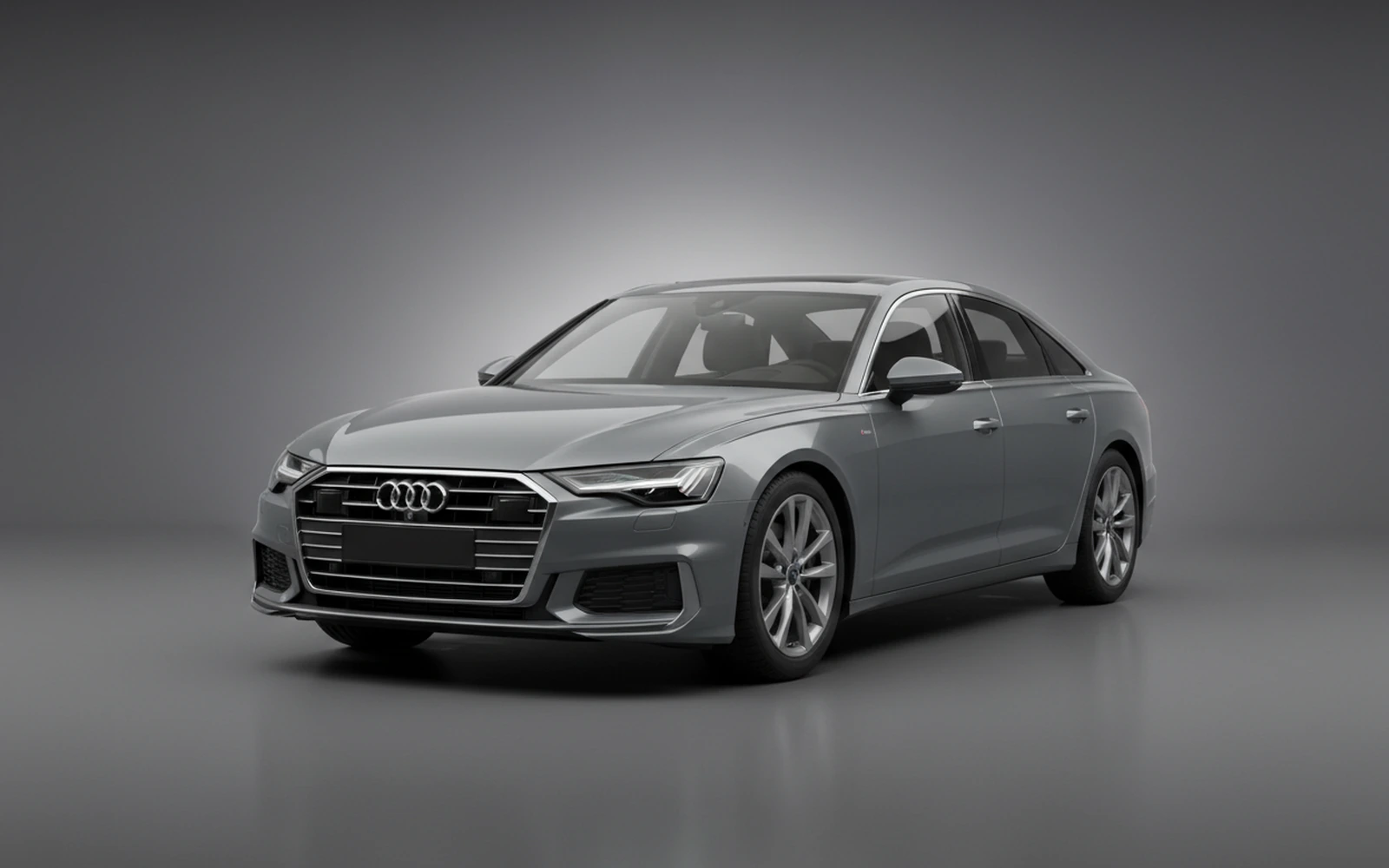 Audi A6 Grey 2024 for rent in Miami — exterior front view