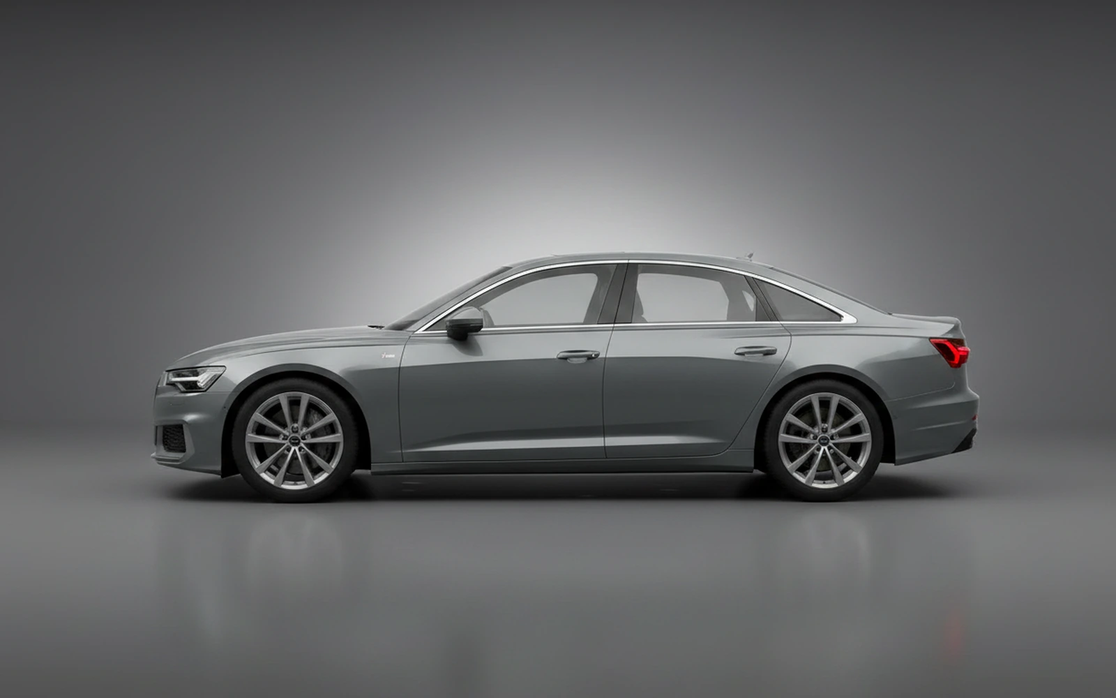 Audi A6 Grey 2024 — exterior rear view