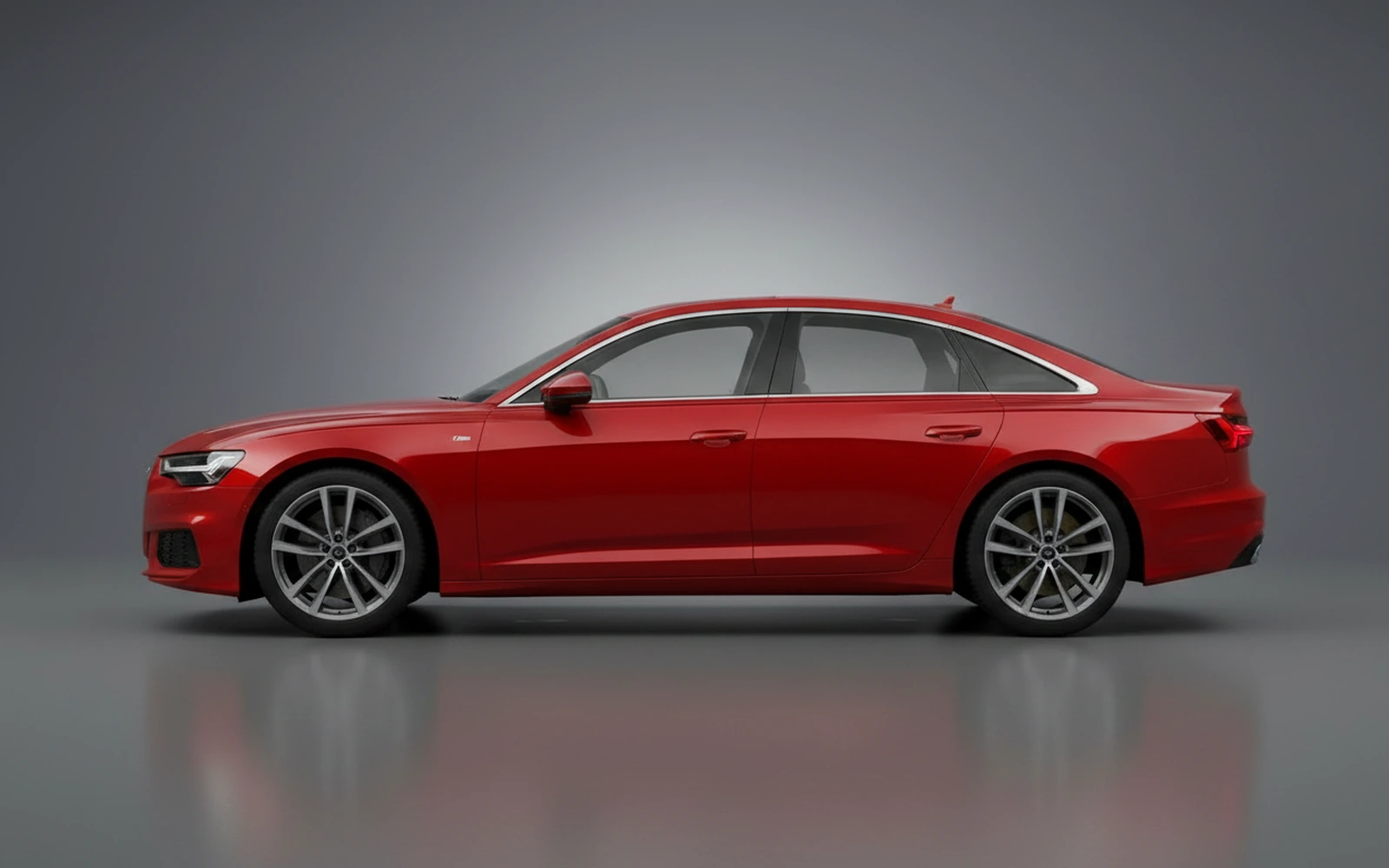 Audi A6 Rojo 2024 — exterior rear view