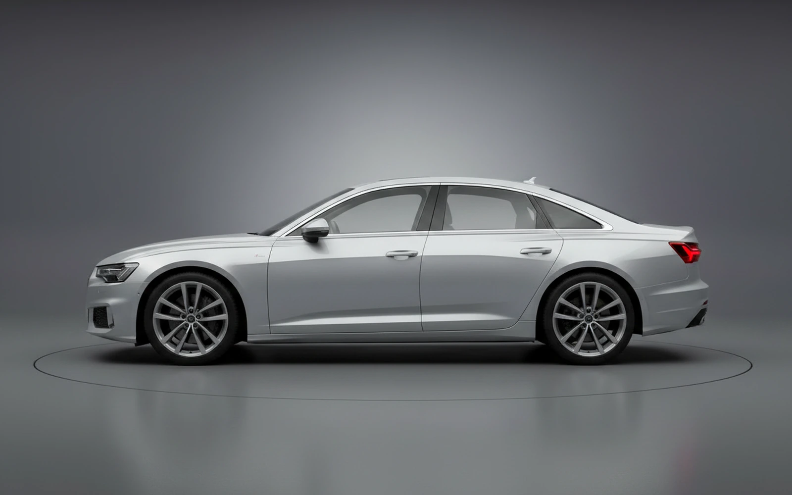 Audi A6 Silver 2024 — exterior rear view