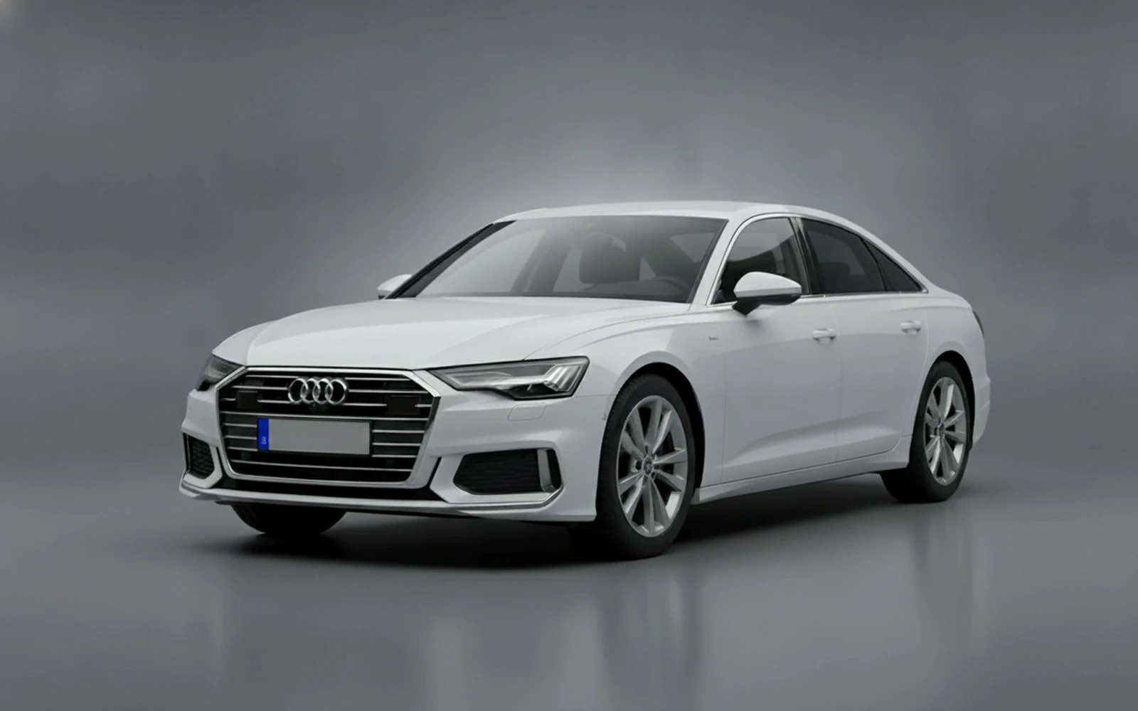 Audi A6 White 2021 for rent in Miami — exterior photo