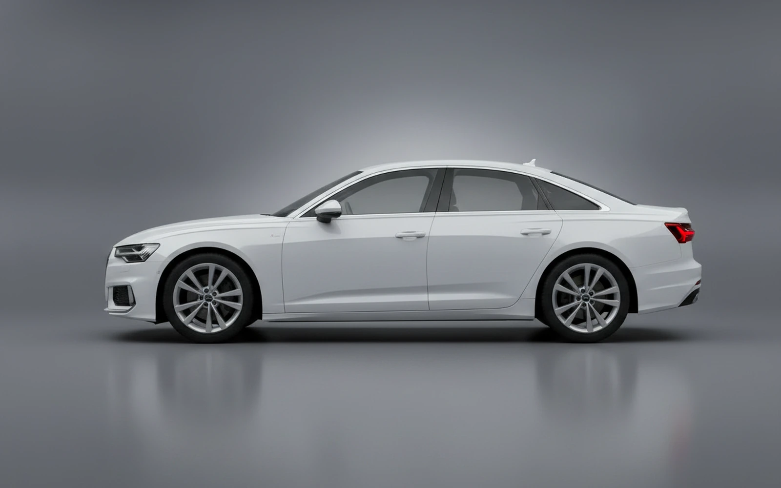 Audi A6 White 2021 — exterior rear view