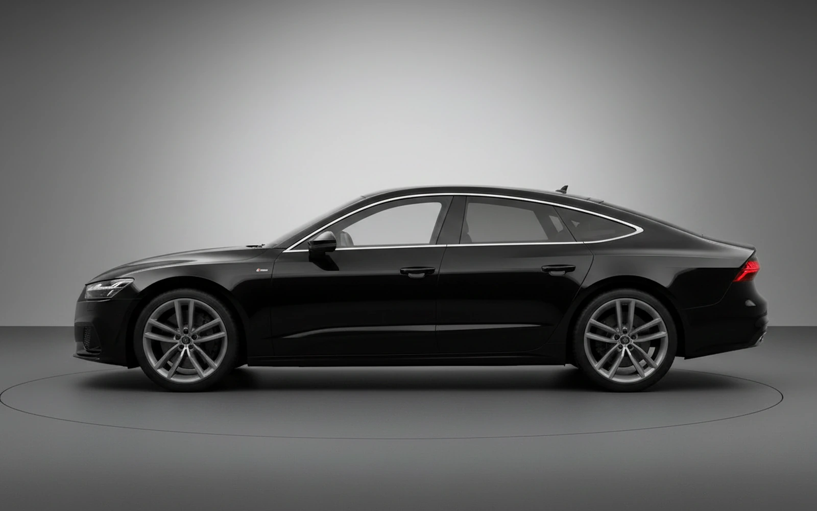 Audi A7 Black 2024 — exterior rear view