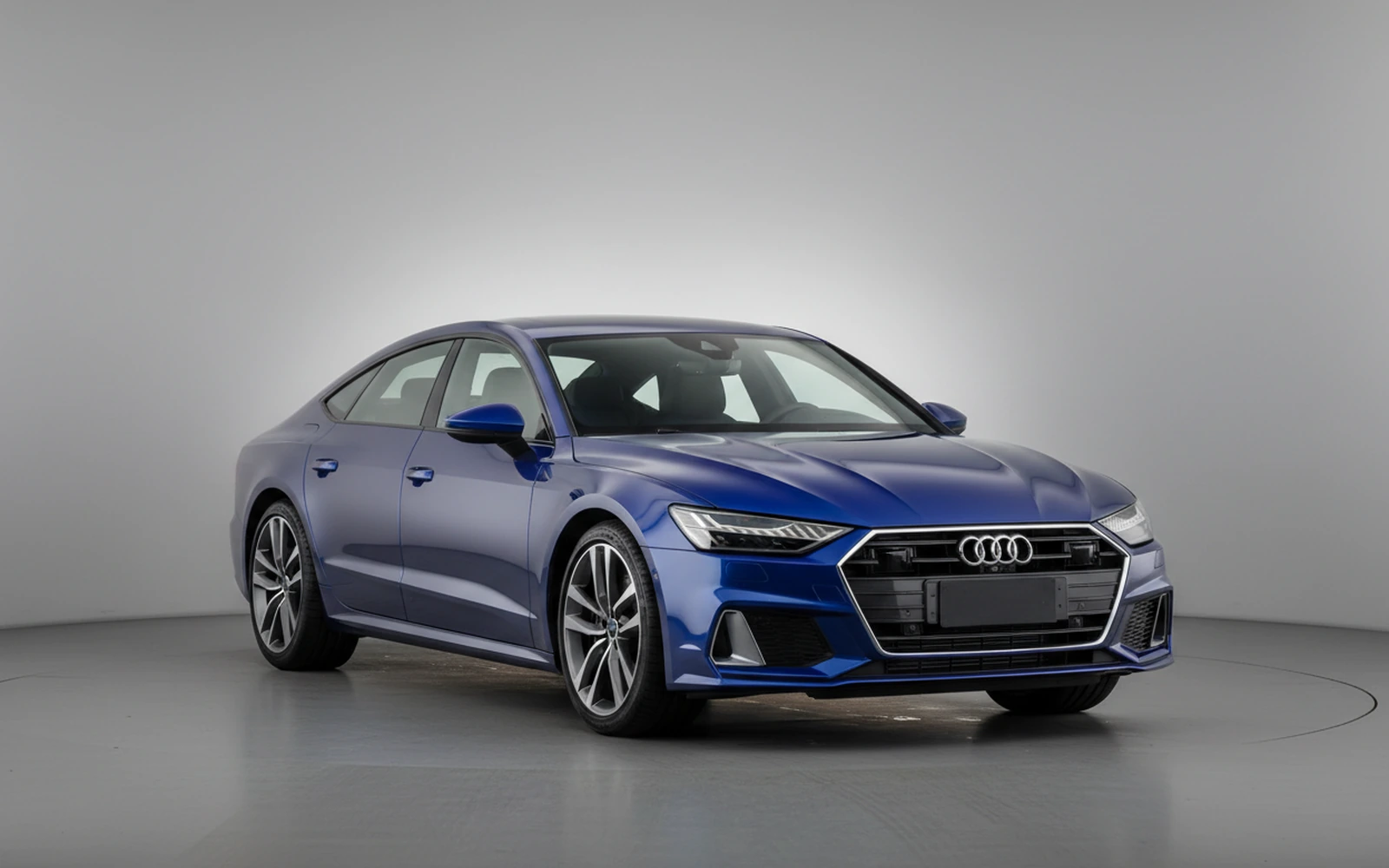 Audi A7 Azul 2024 for rent in Miami — exterior front view