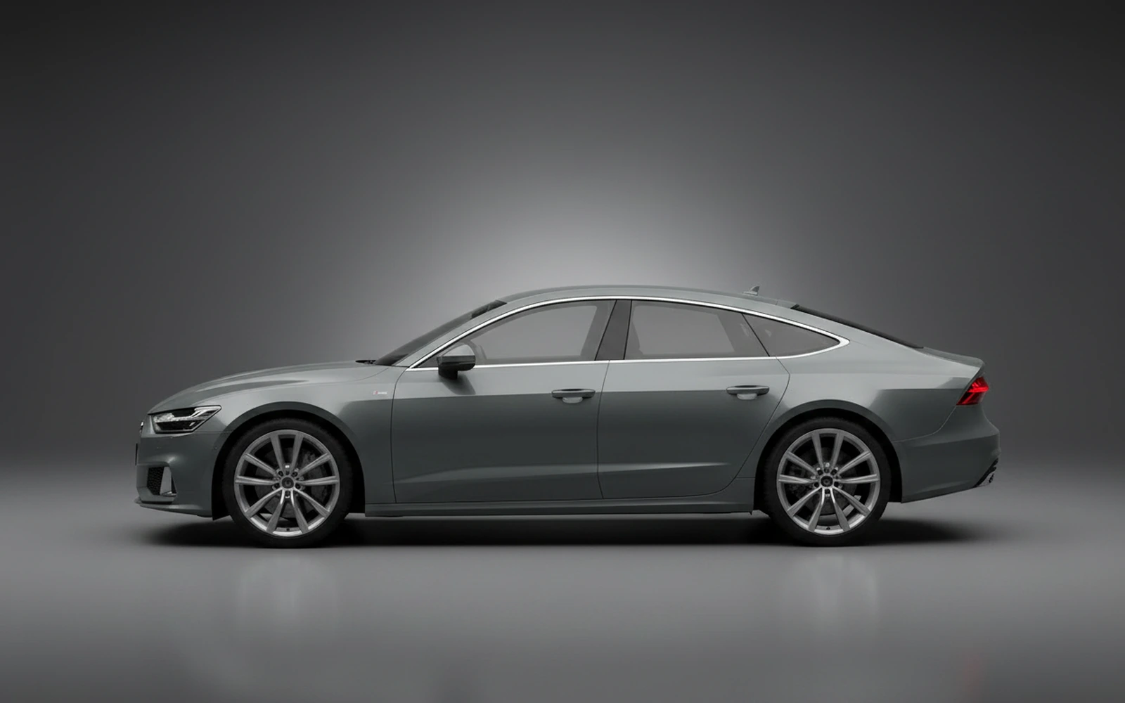 Audi A7 Grey 2024 — exterior rear view