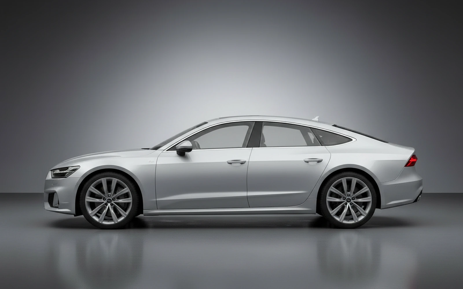 Audi A7 Silver 2024 — exterior rear view