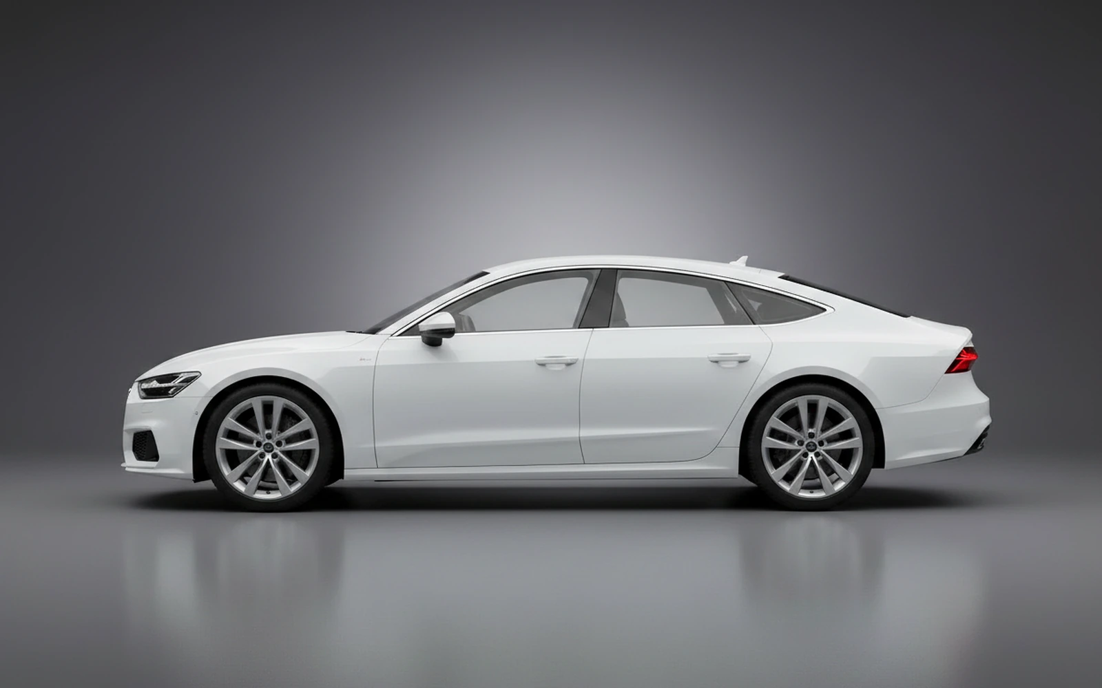 Audi A7 White 2024 — exterior rear view