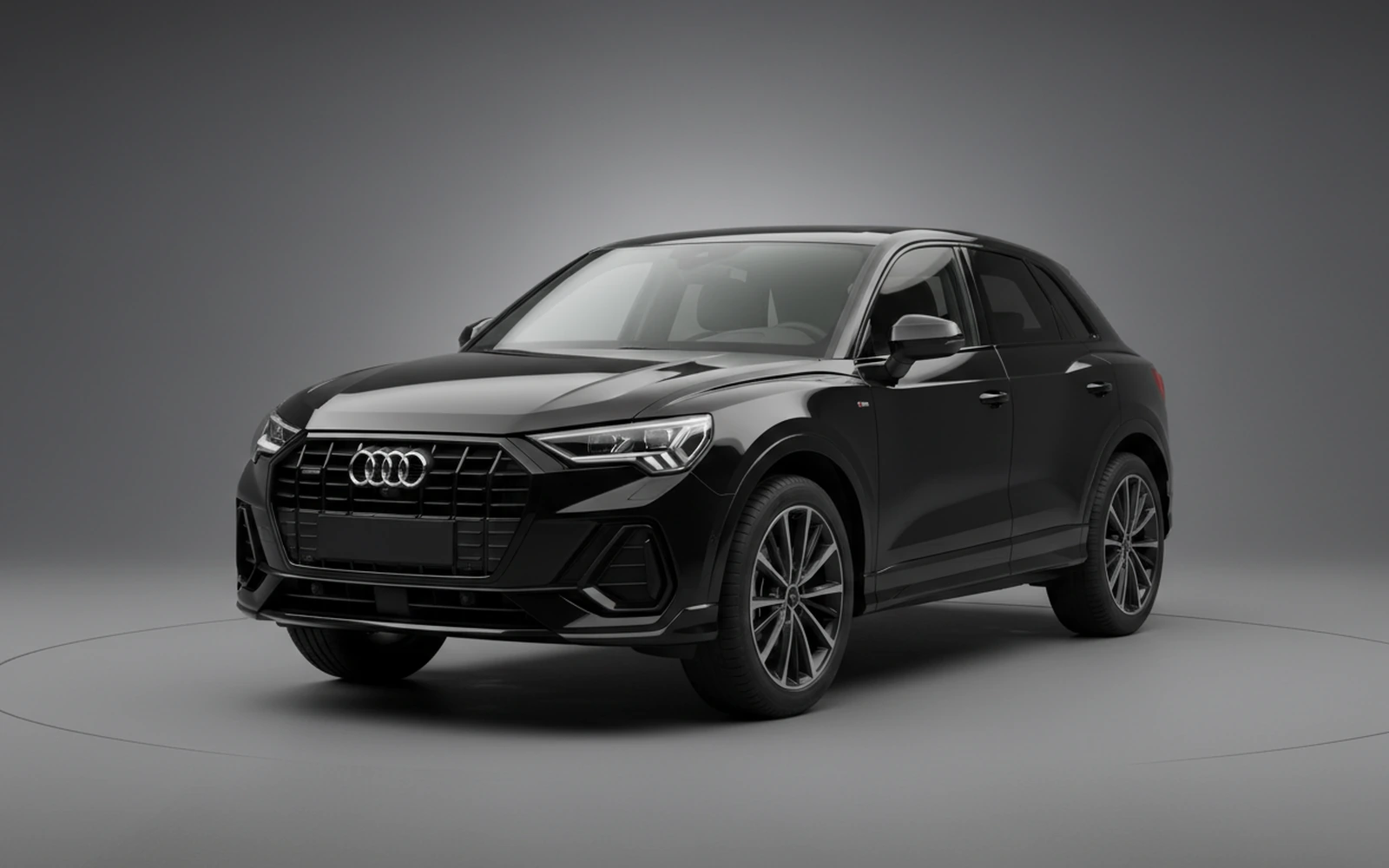 Audi Q3 Black 2025 for rent in Miami — exterior front view
