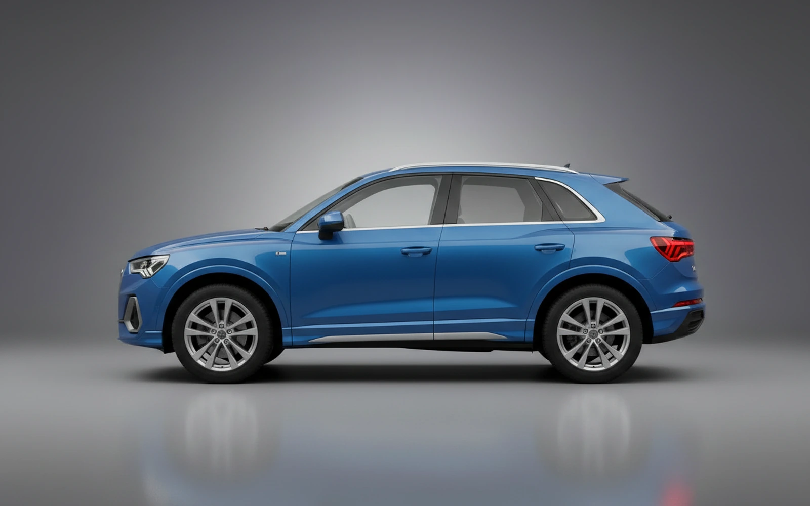 Audi Q3 Azul 2020 — exterior rear view