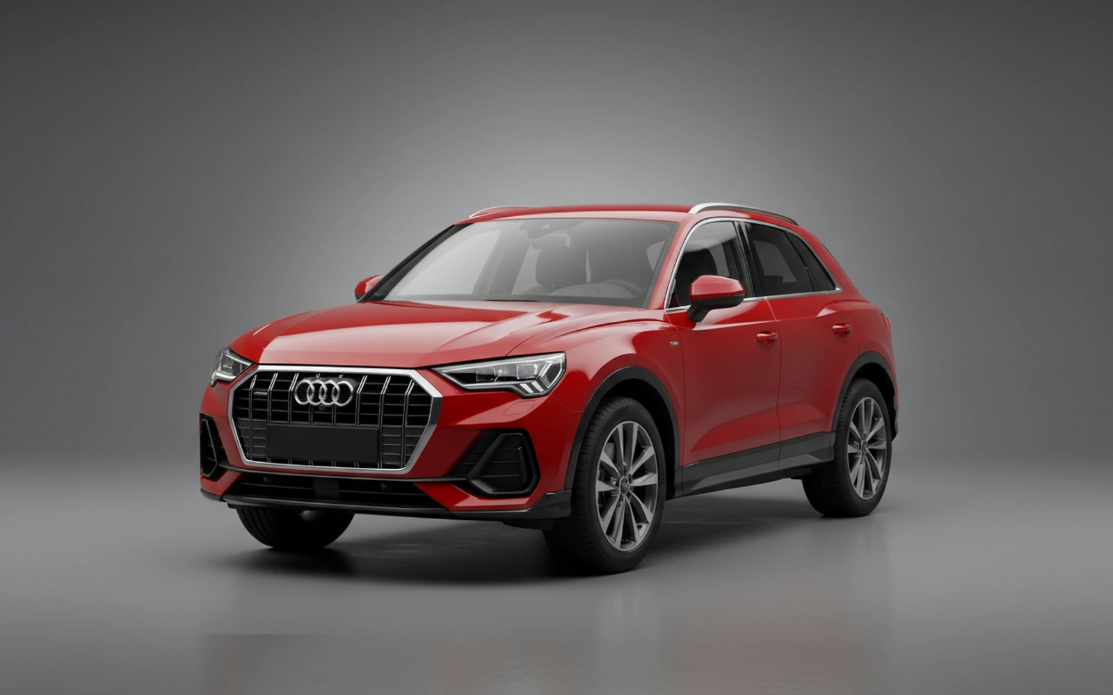 Audi Q3 Rojo 2020 for rent in Miami — exterior front view