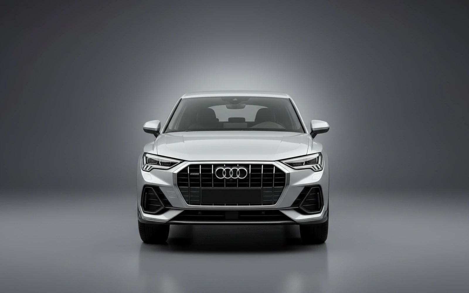 Audi Q3 Silver 2020 — exterior side view