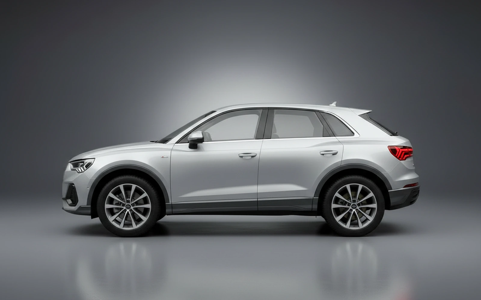 Audi Q3 Silver 2020 — exterior rear view