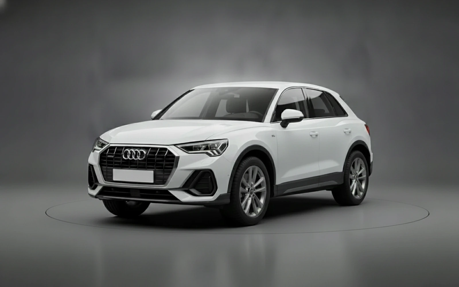 Audi Q3 White 2024 for rent in Miami — exterior photo