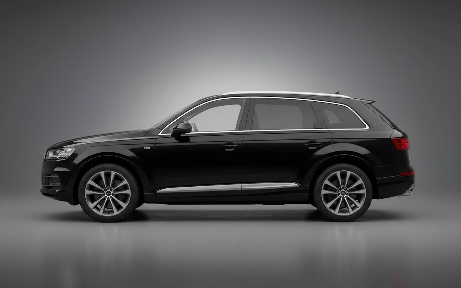 Audi Q7 Black 2023 — exterior rear view