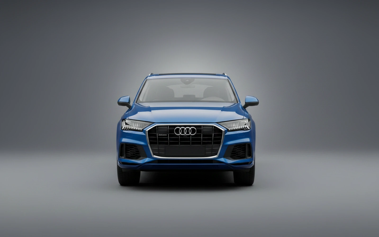 Audi Q7 Blue 2023 — exterior side view