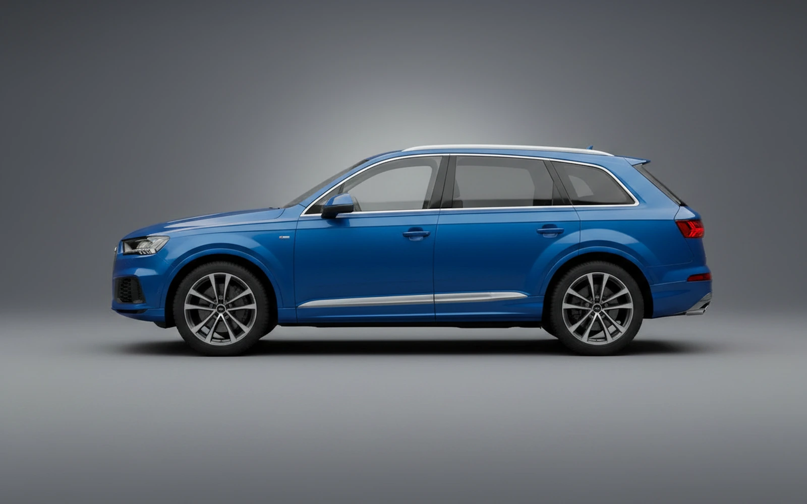 Audi Q7 Blue 2023 — exterior rear view