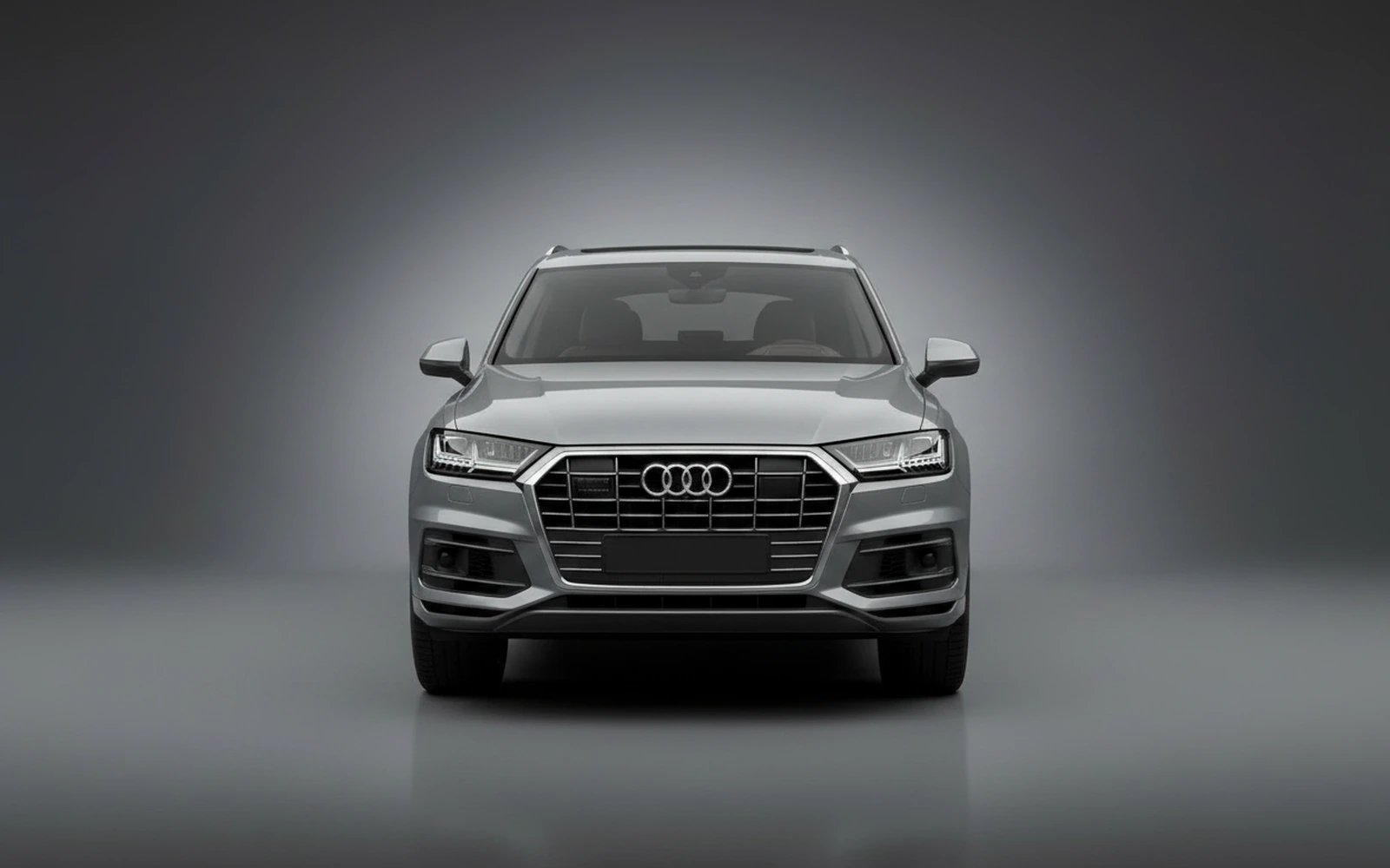 Audi Q7 Gris 2023 — exterior side view