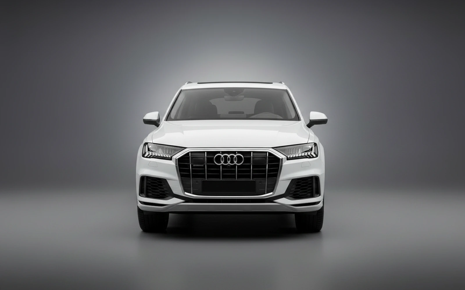 Audi Q7 White 2023 — exterior side view