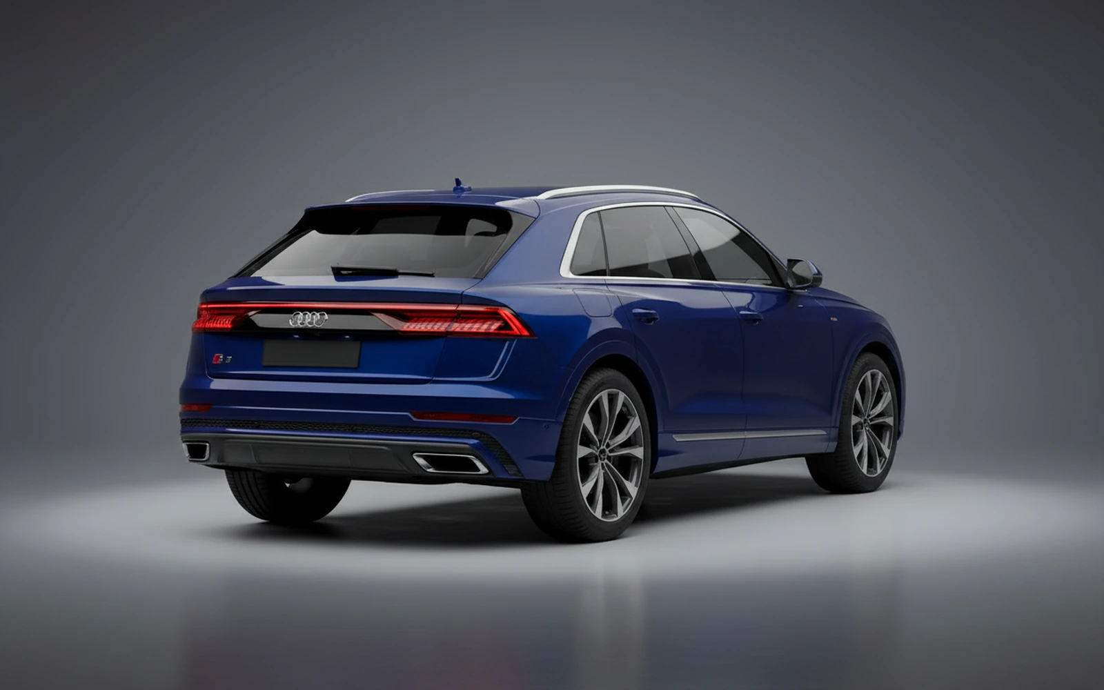 Audi Q8 Blue 2023 — interior dashboard