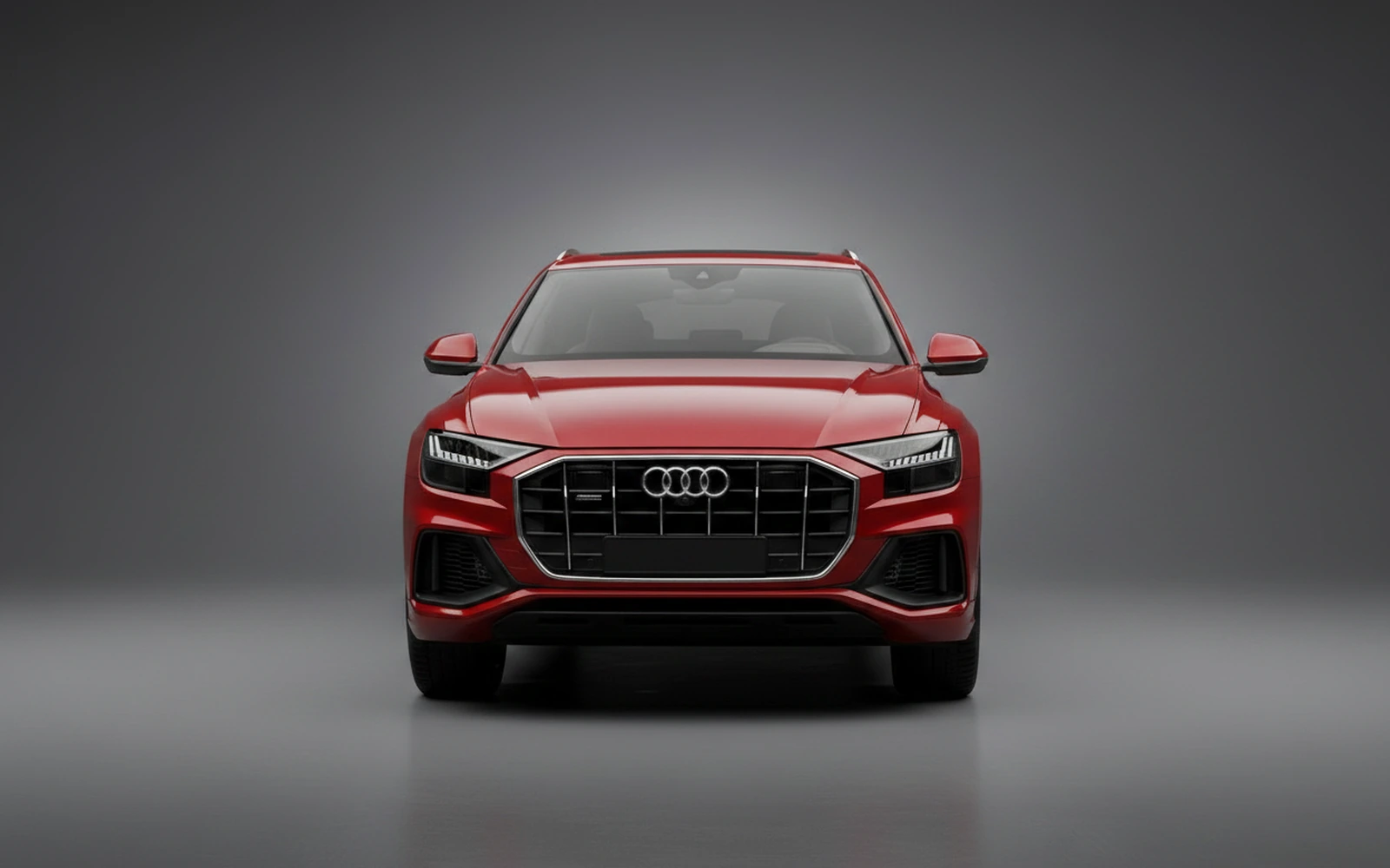 Audi Q8 Red 2023 — exterior side view