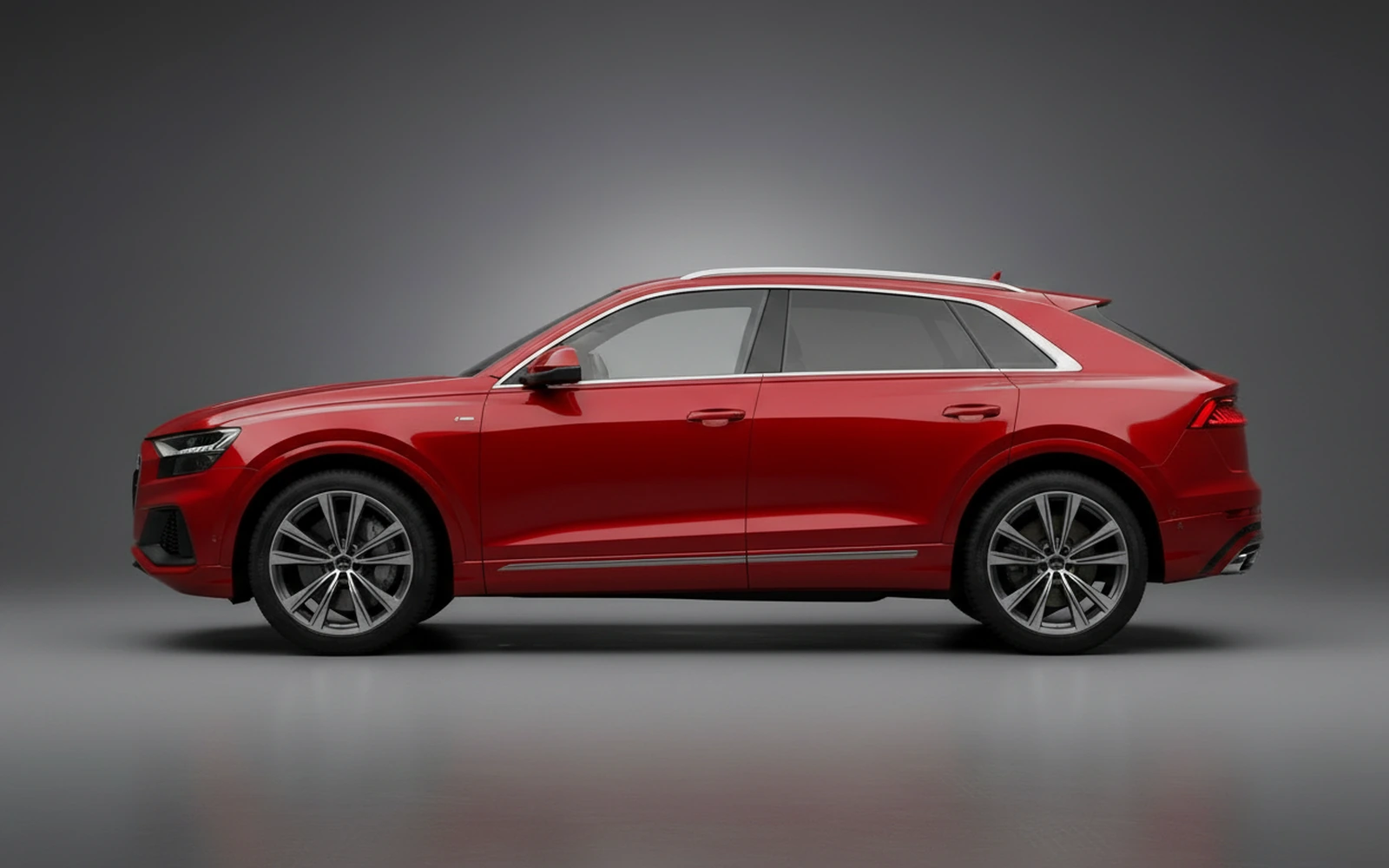 Audi Q8 Red 2023 — exterior rear view
