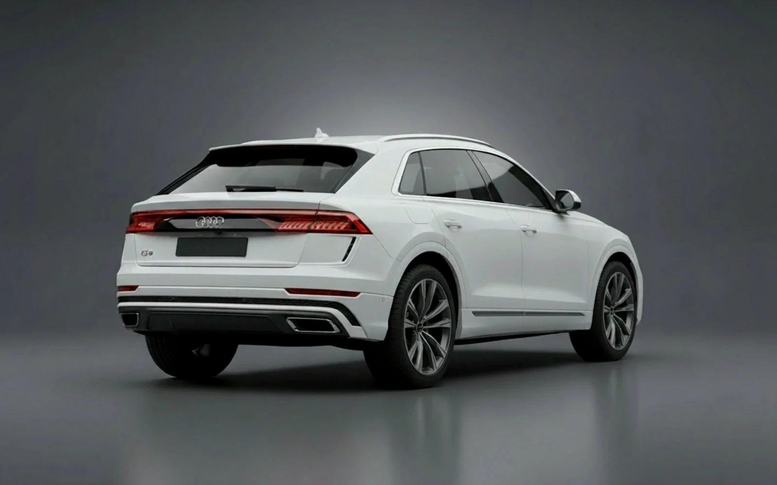 Audi Q8 White 2022 — interior dashboard