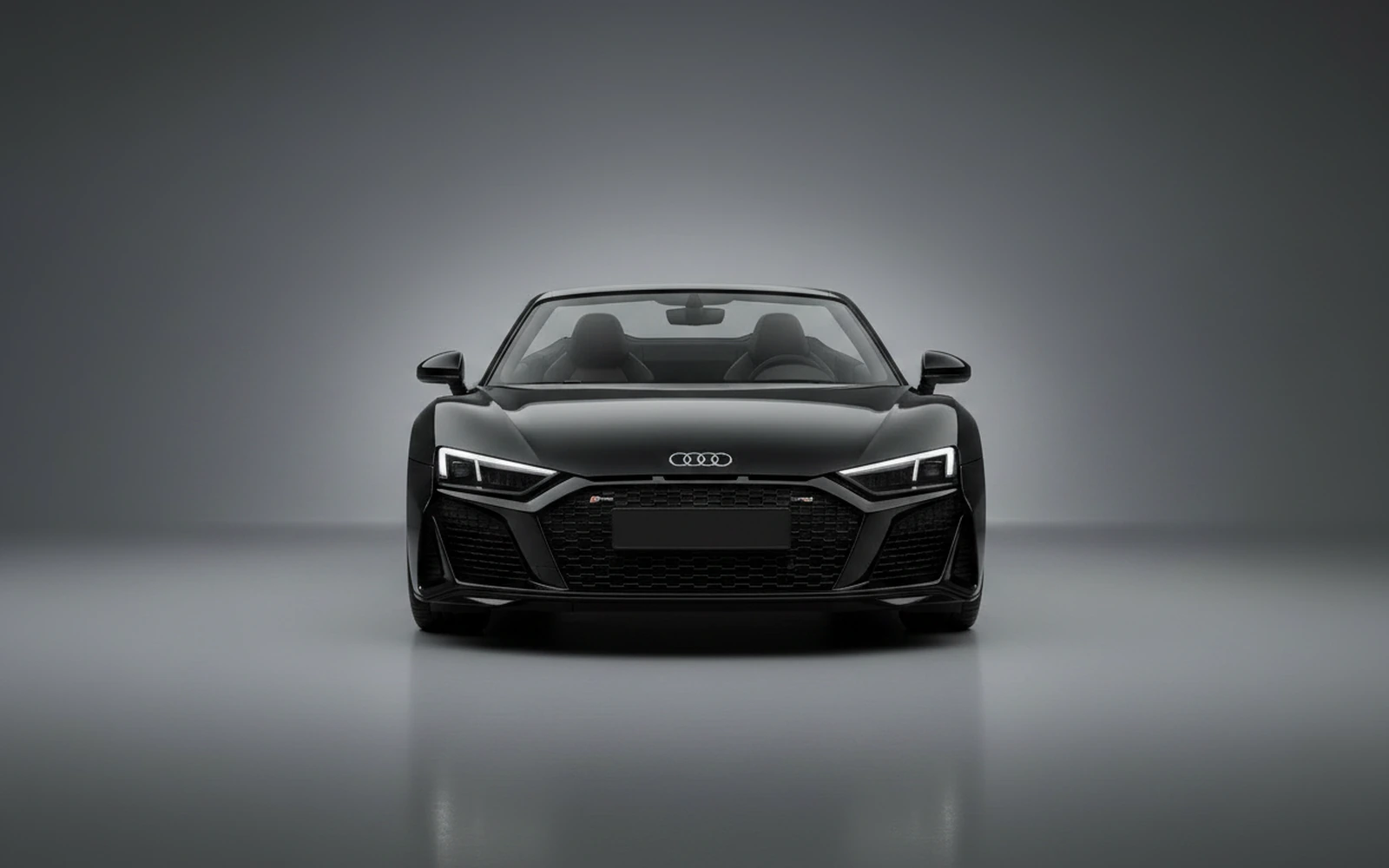 Audi R8 Spyder Negro 2022 — exterior side view