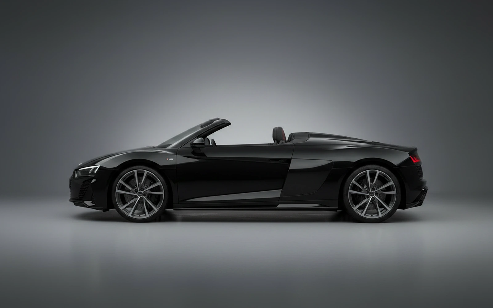 Audi R8 Spyder Negro 2022 — exterior rear view