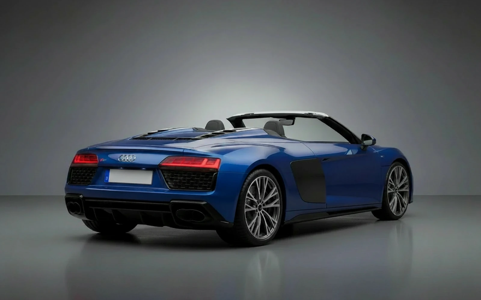 Audi R8 Spyder Blue 2022 — interior dashboard