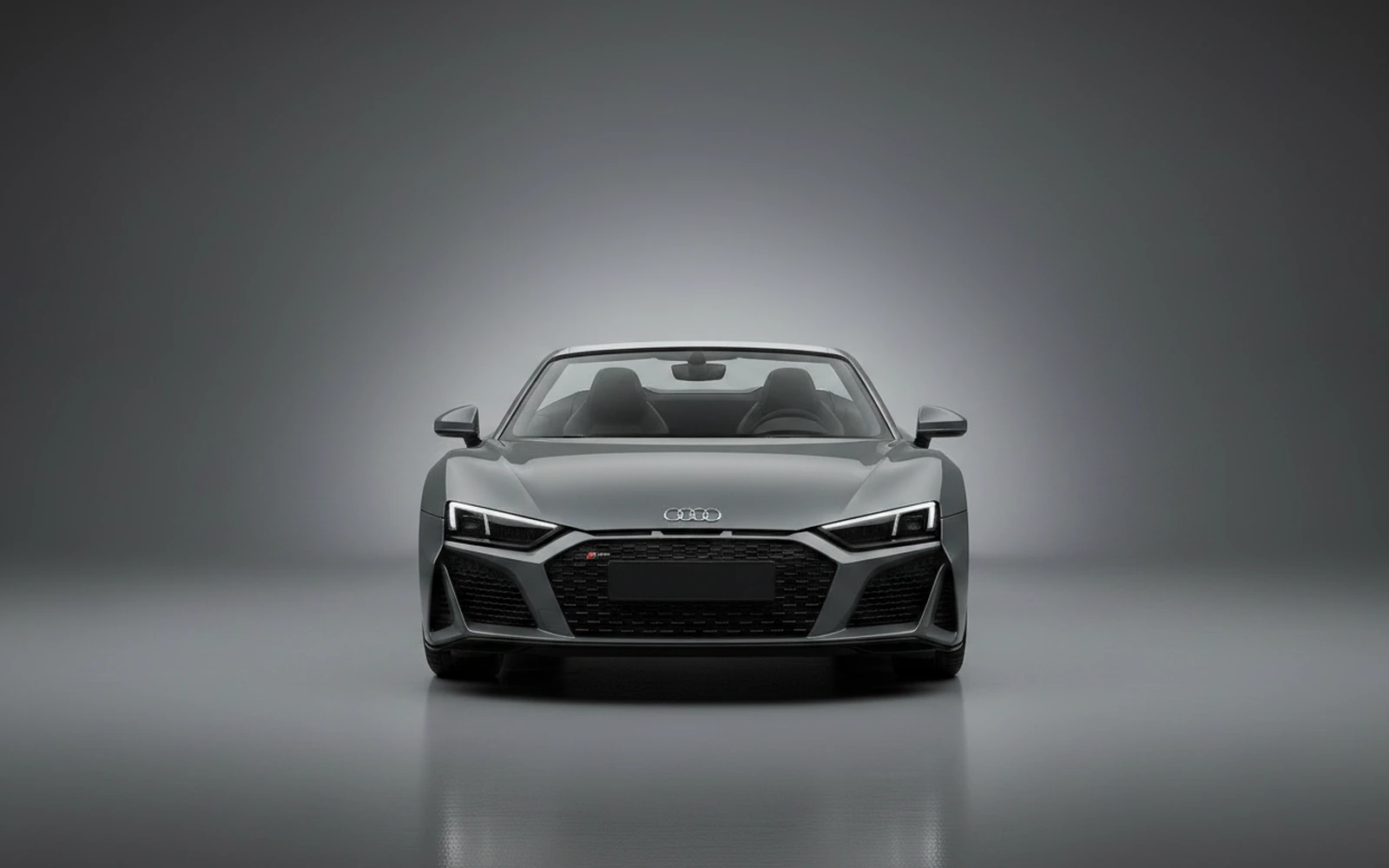 Audi R8 Spyder Gris 2022 — exterior side view
