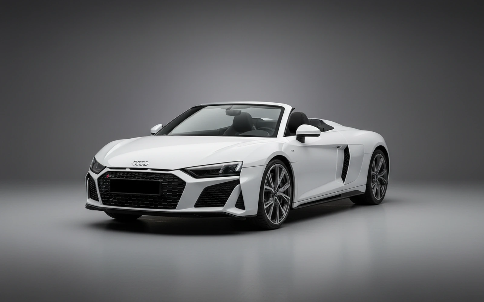 Audi R8 Spyder Blanco 2022 for rent in Miami — exterior front view