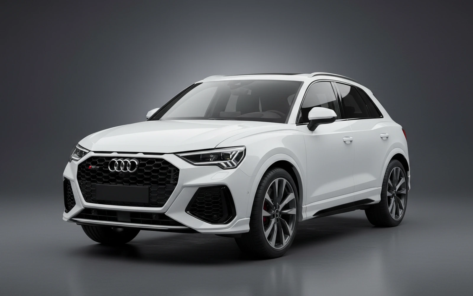 Audi Rs Q3 Blanco 2023 for rent in Miami — exterior front view