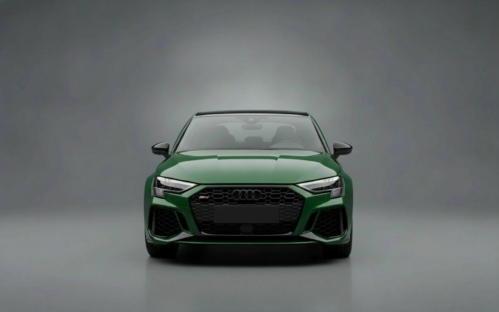 Audi Rs3 Green 2023 — exterior side view