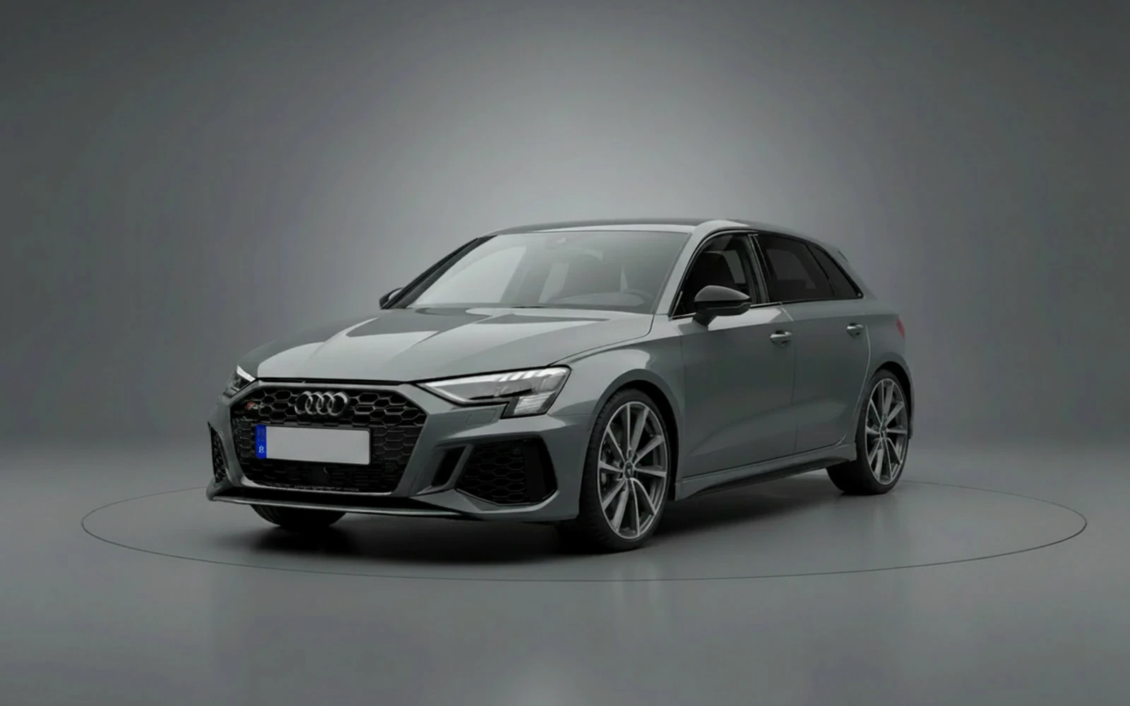 Audi Rs3 Grey 2024 for rent in Miami — exterior front view